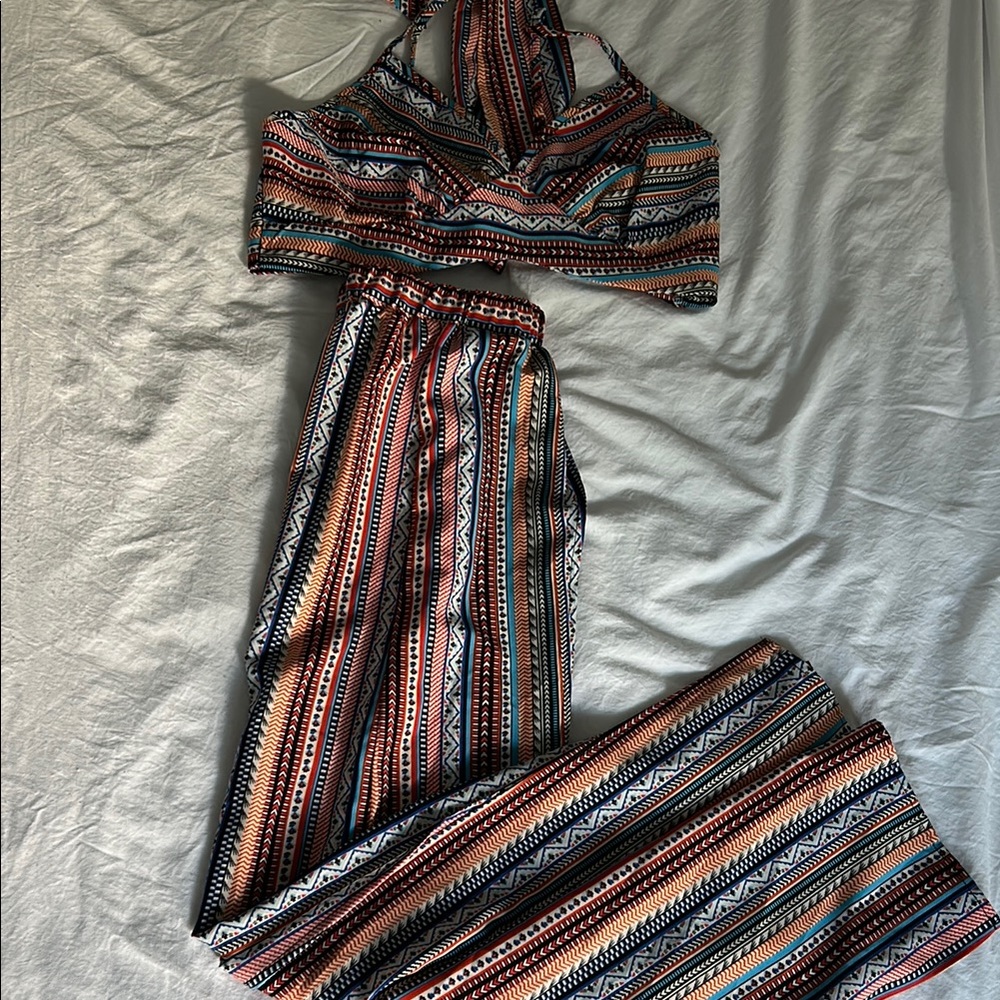 Striped Multicolor Matching Set